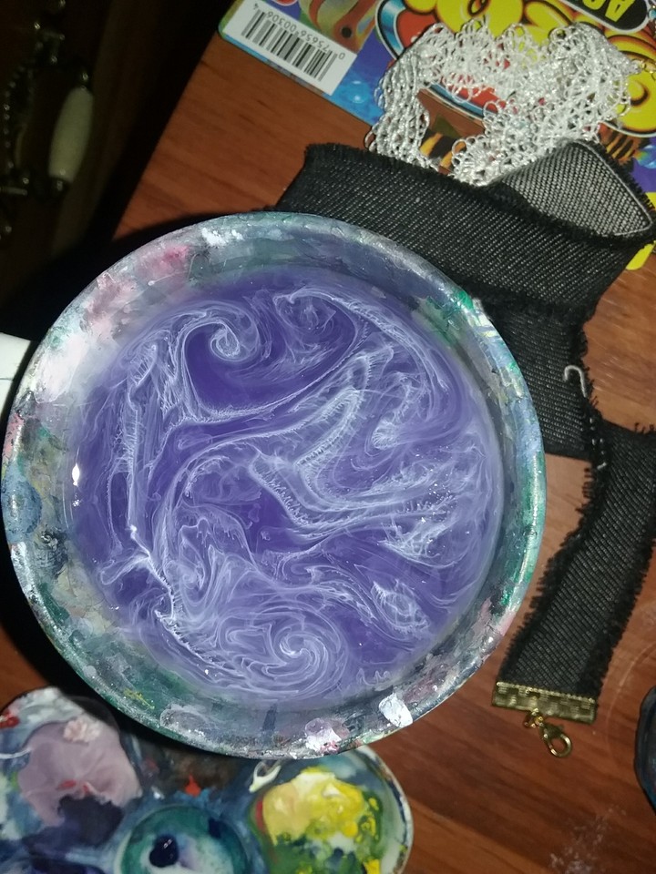 watercolour in water