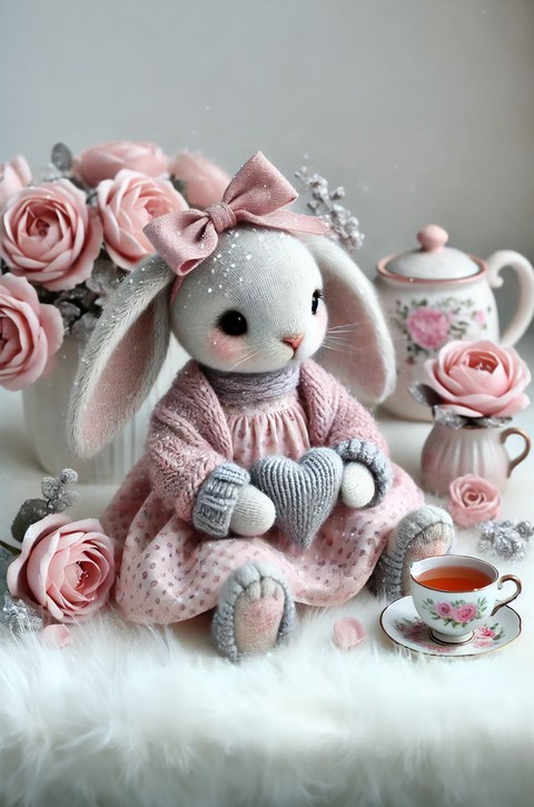 bunny, Dishware壁紙