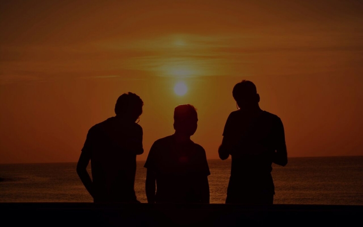buddies at sunrise
