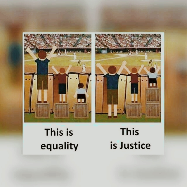Difference between Equality and justice
