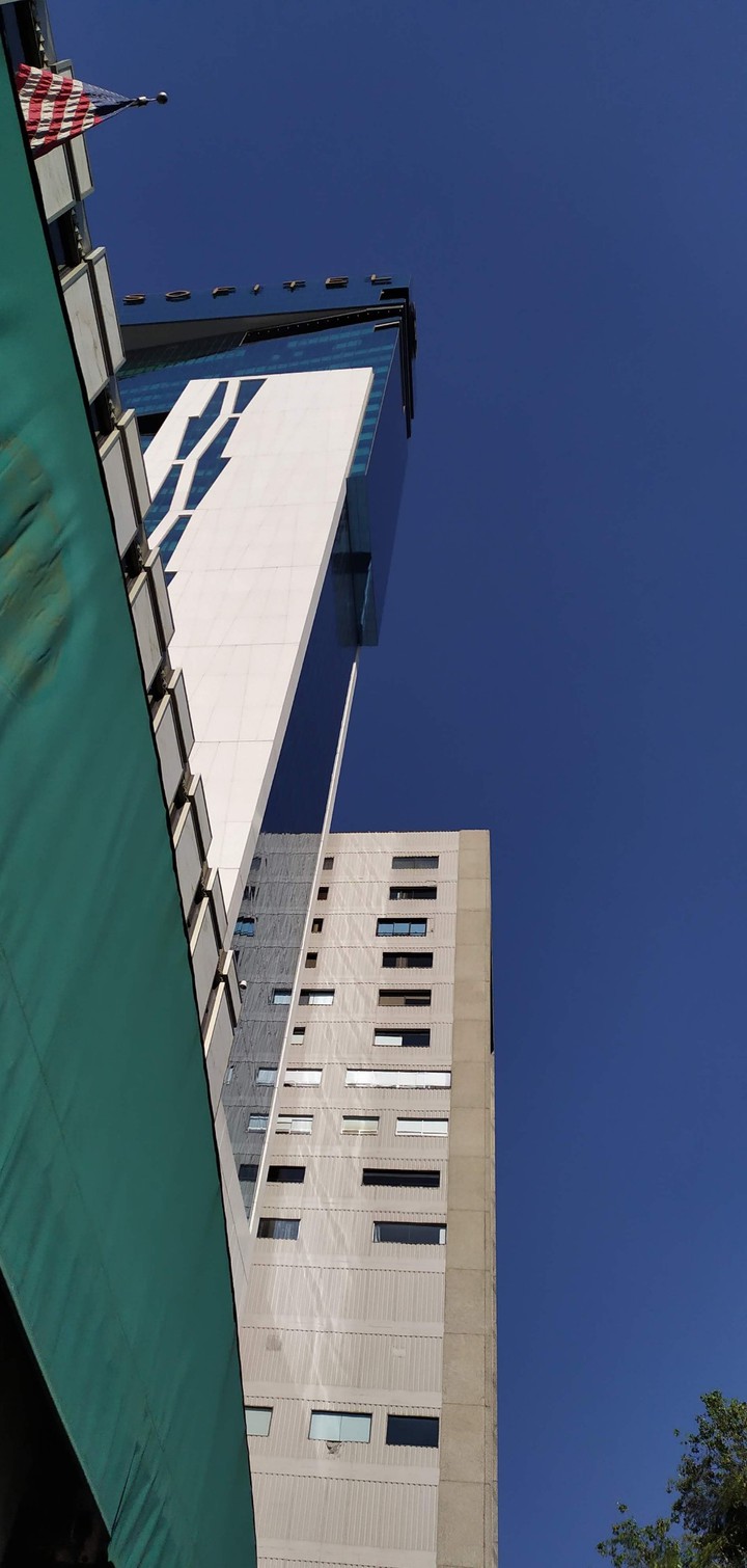 a blue sky