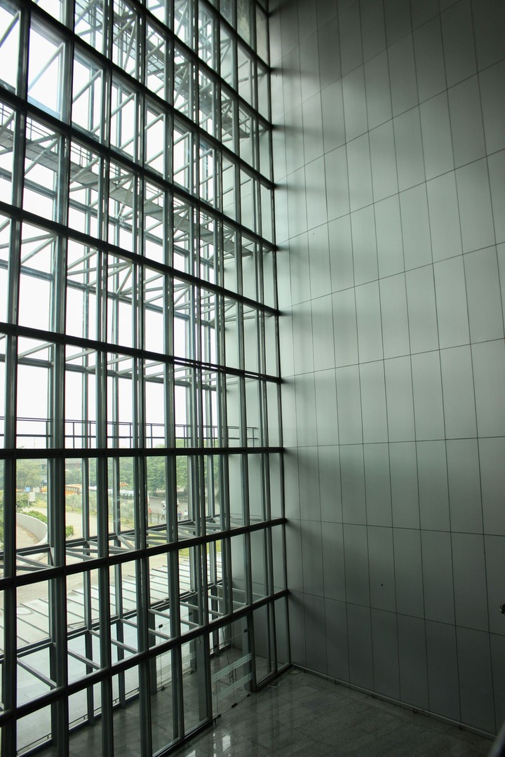 Corner of the building.