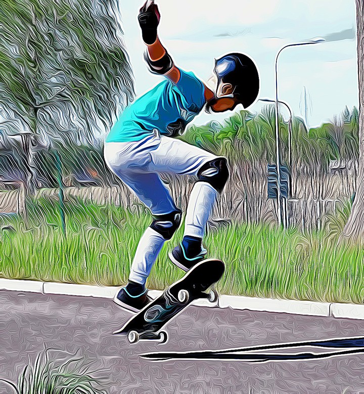 skateboard ollie