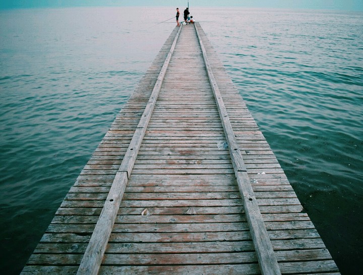 JETTY WITH ANGLERS