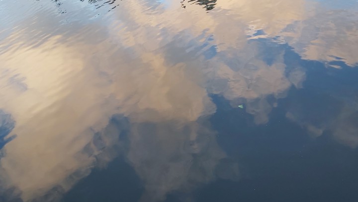 The sun came down in the water