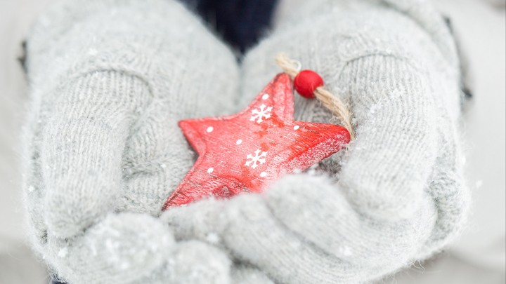 snowflake hand gloves