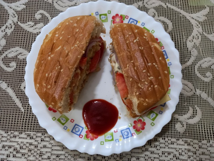 Burger made at home