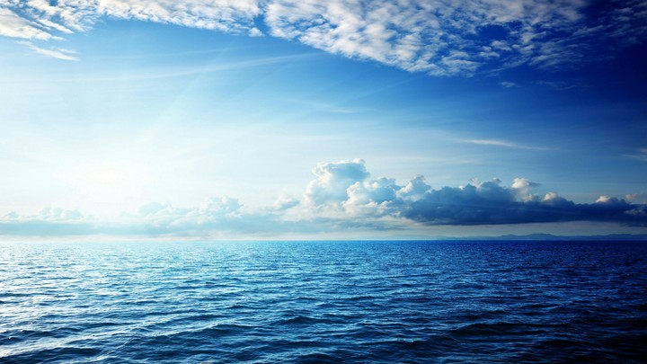 Blue sky and clouds,ocean