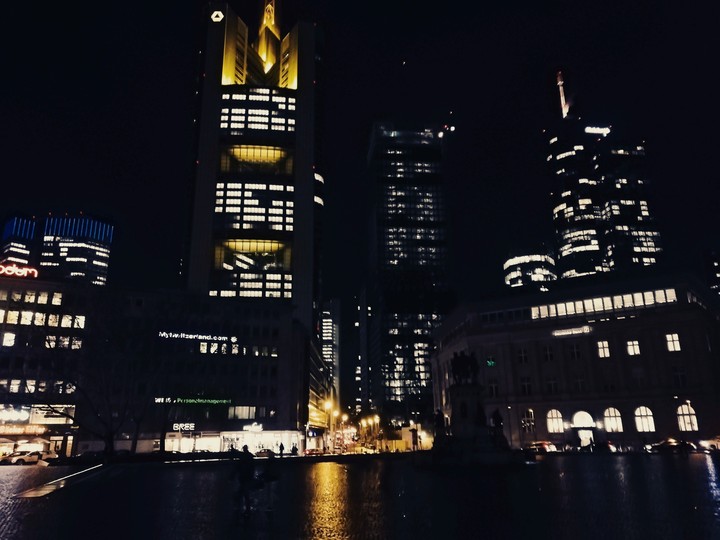 City lights.