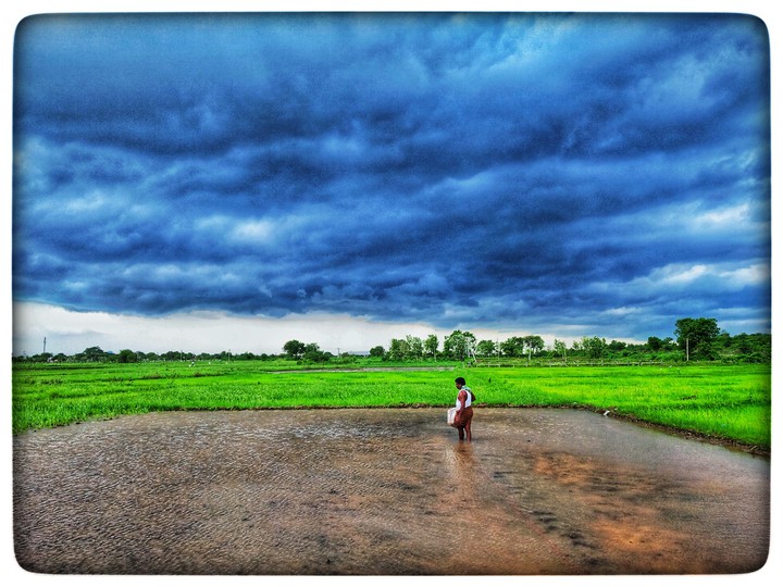 Farmer on his duty