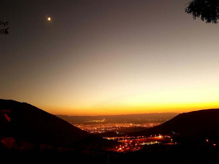 City lights.
