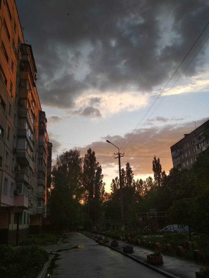 City at sunset