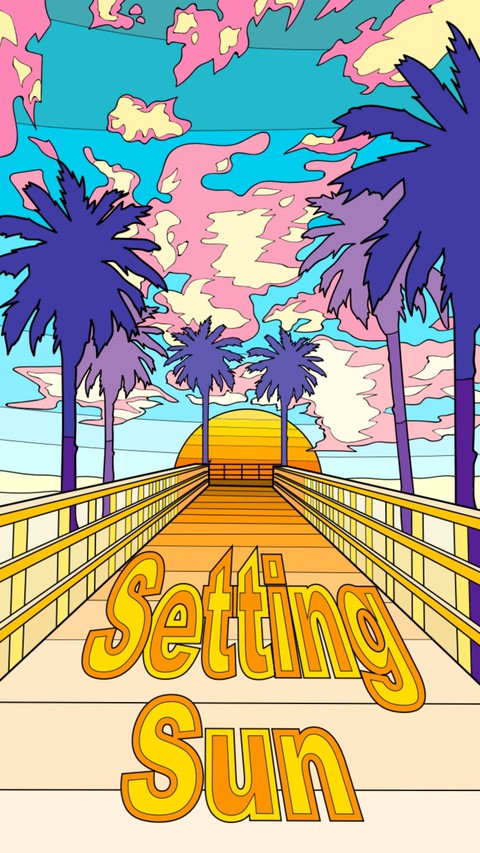 setting sun