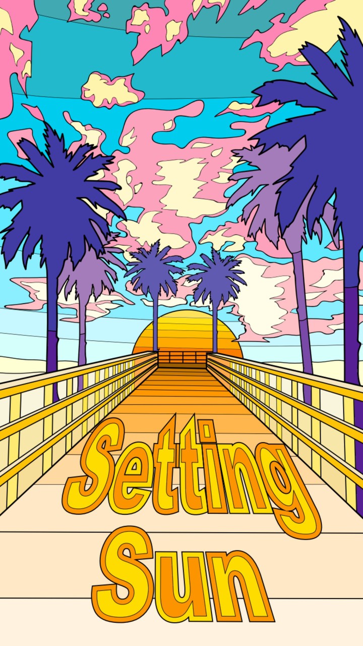 setting sun