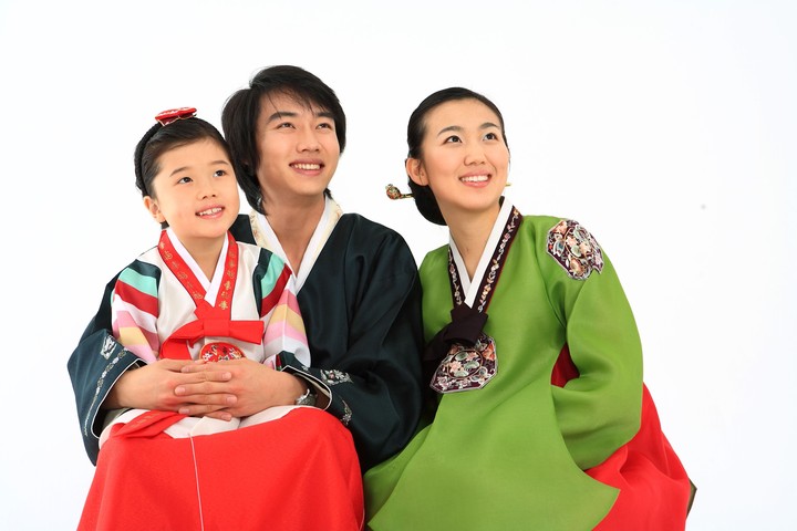 Family in Korean Dress