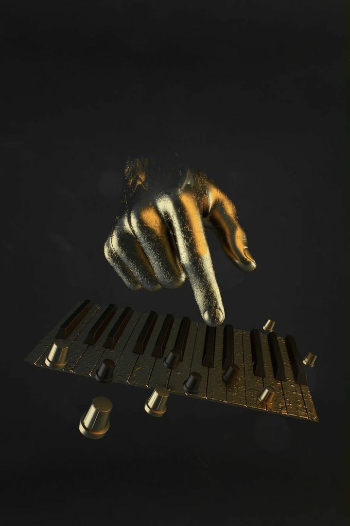 gold and black