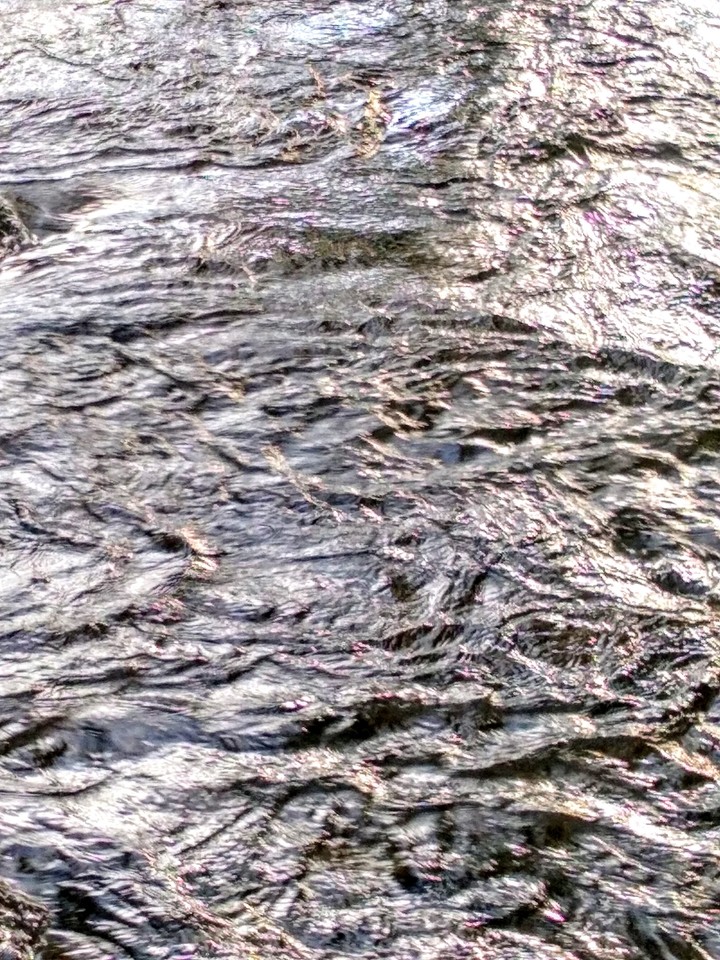 Ripples in moving water