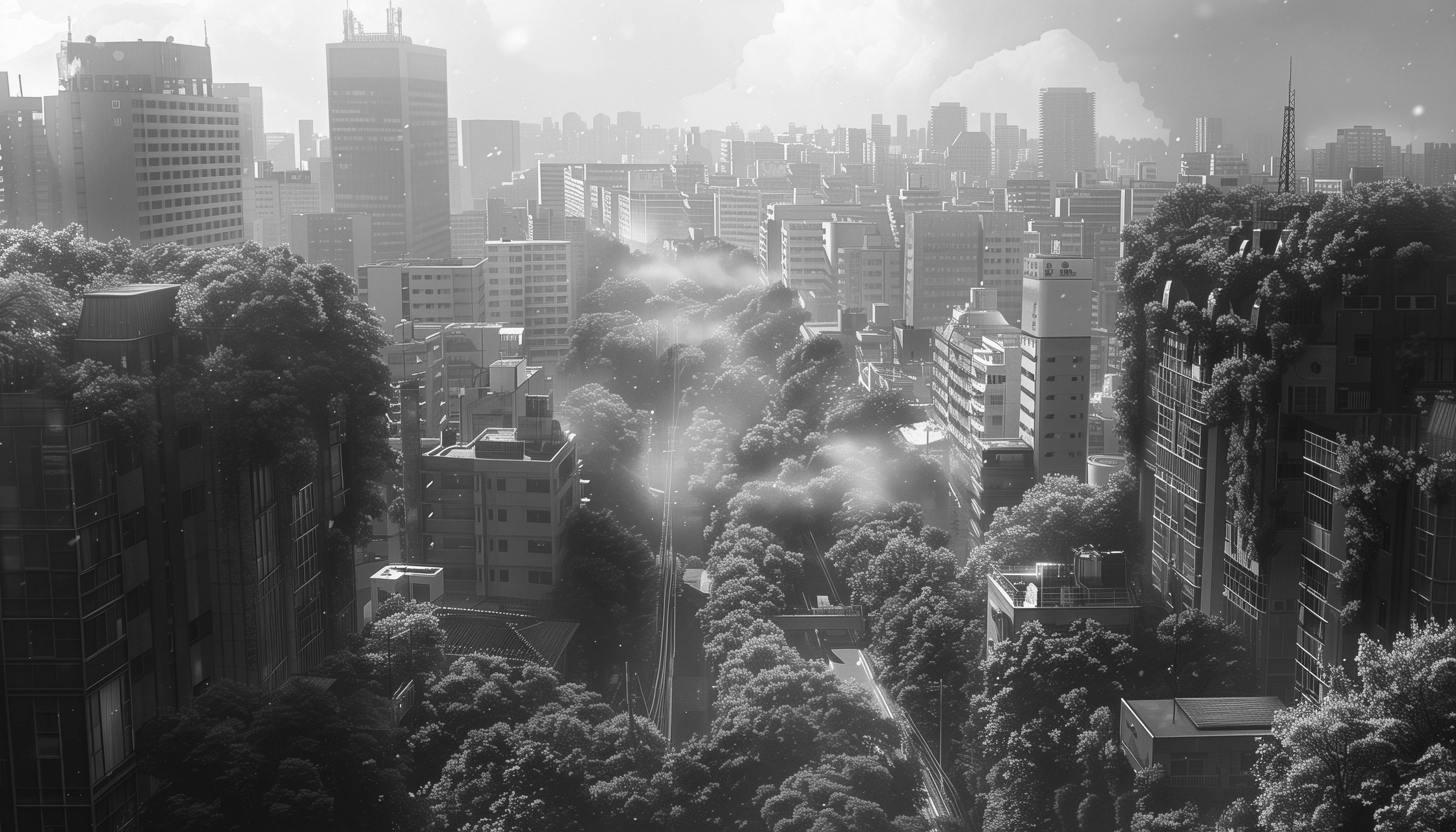 Vegetation, High-rise_building, Metropolis