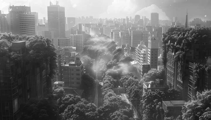 Vegetation, High-rise_building, Metropolis