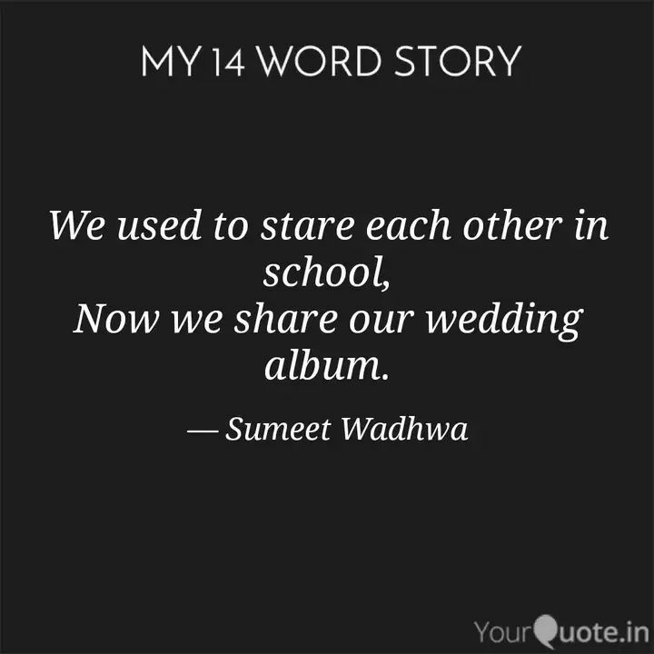 My 14 Word Story
