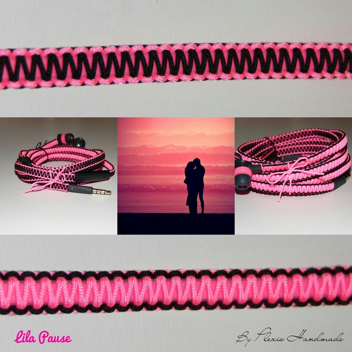 Lila Pause Wrapped Earphones