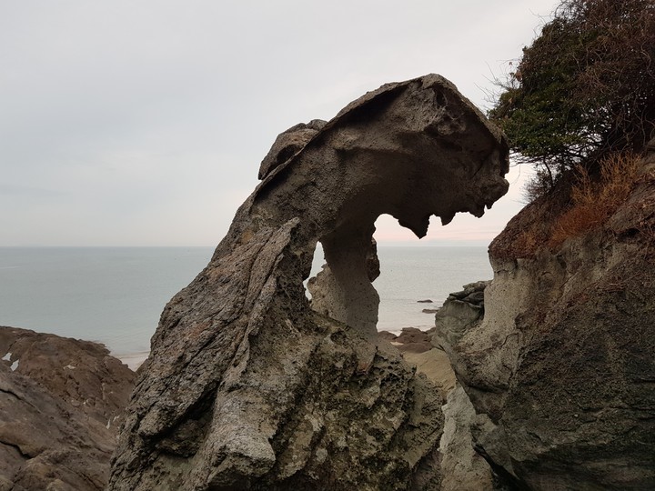 the thinking rock in Mohang, Buan, Korea