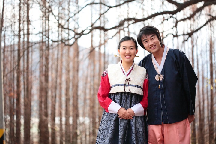 Couple in Korean Dress II