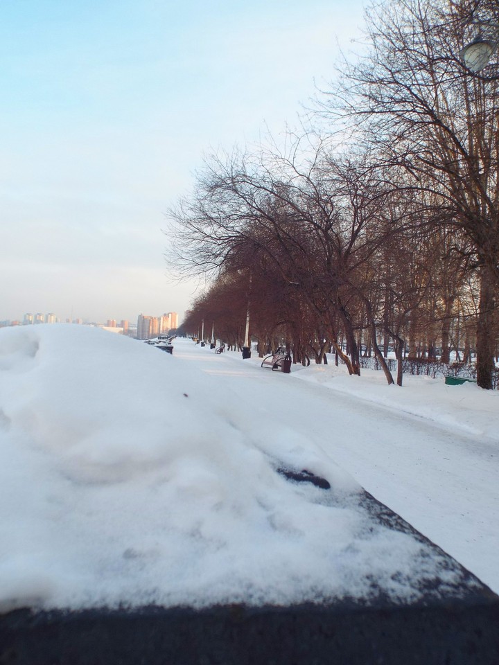 snow-covered quay