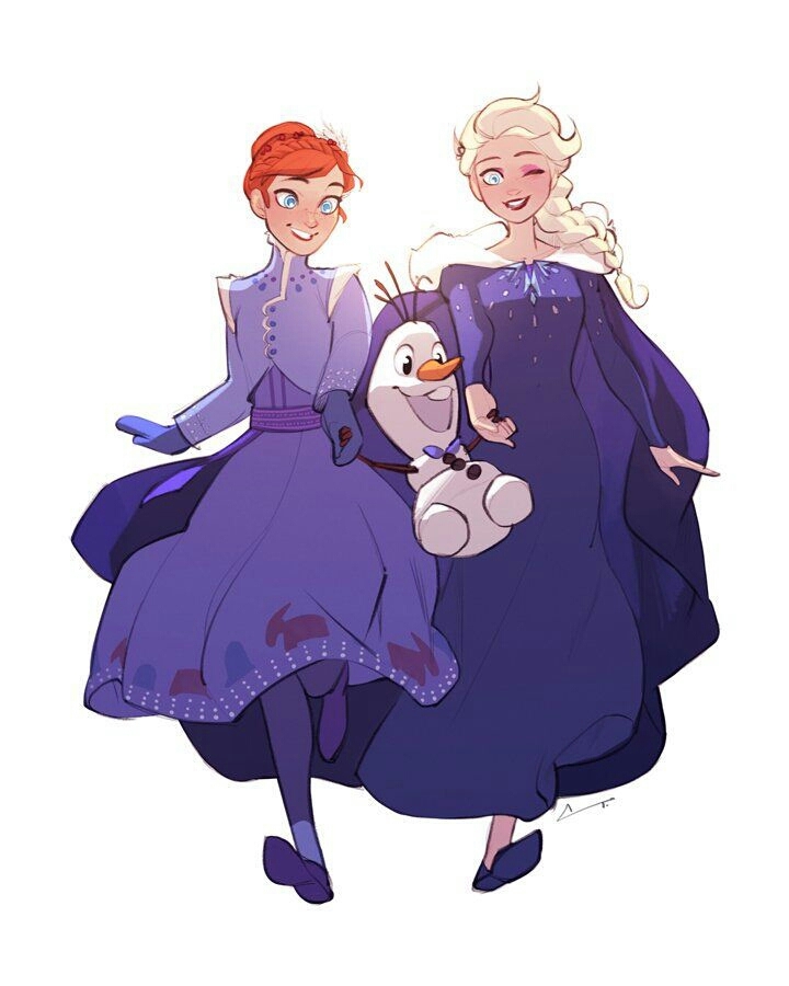Anna, olaf and Elsa  olaf's frozen adventure