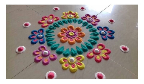 *Nice rangoli*