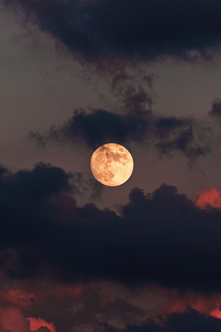 Moon and clouds