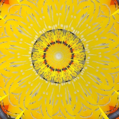 Kaleidoscope from a metal butterfly seat at the Domain, atx
