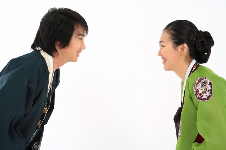 Couple in Korean Dress I
