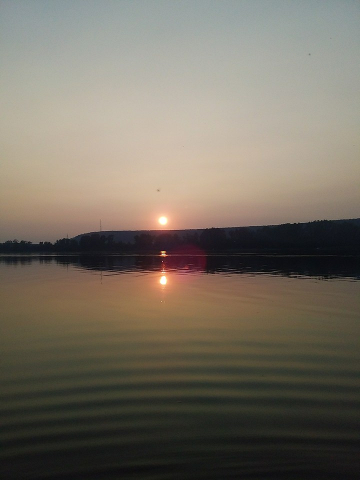 sunset on the river