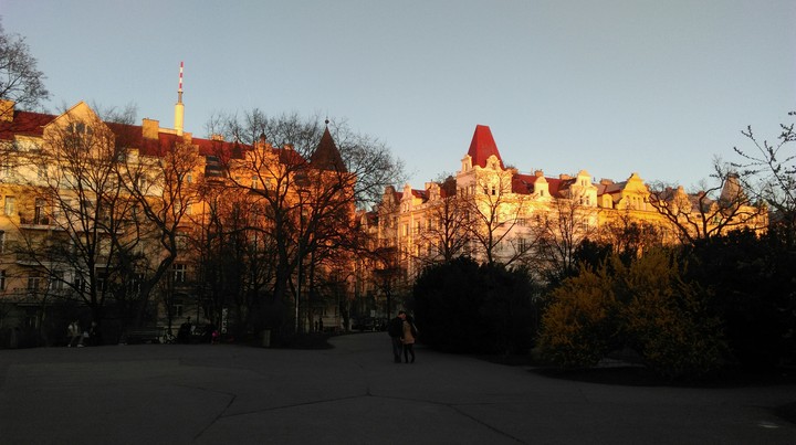 Prague sunset.