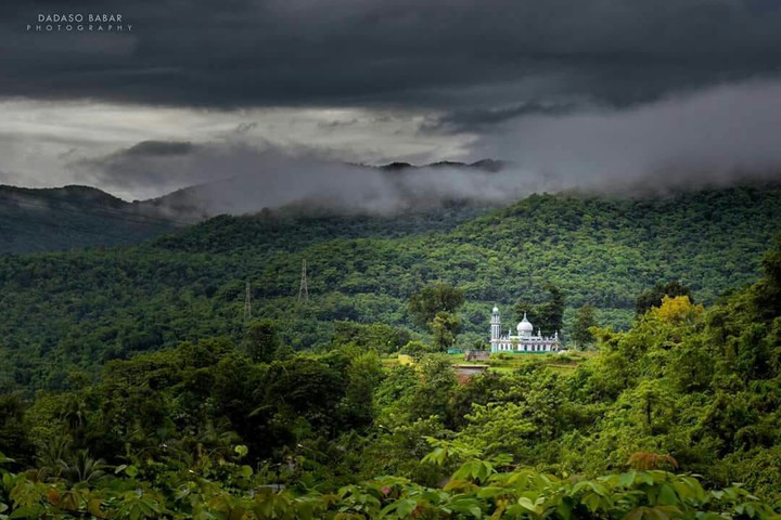 beautiful mosque in nature