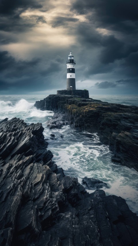 ocean, lighthouse वॉलपेपर
