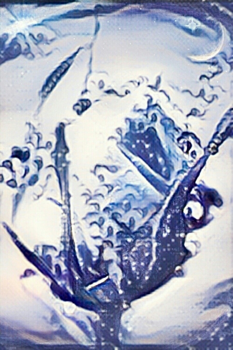 The Rose in the Night blue