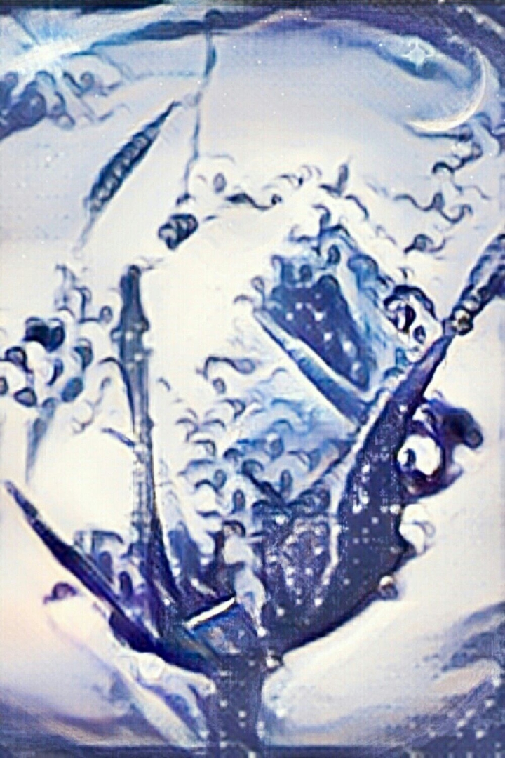 The Rose in the Night blue