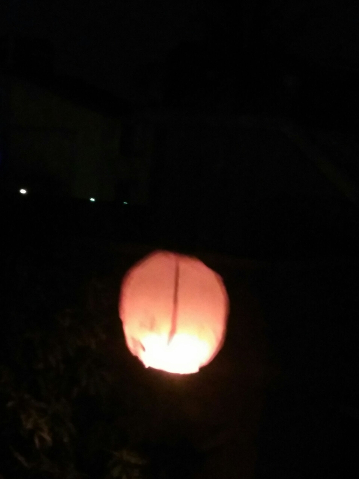sky lantern in Diwali #lightning
