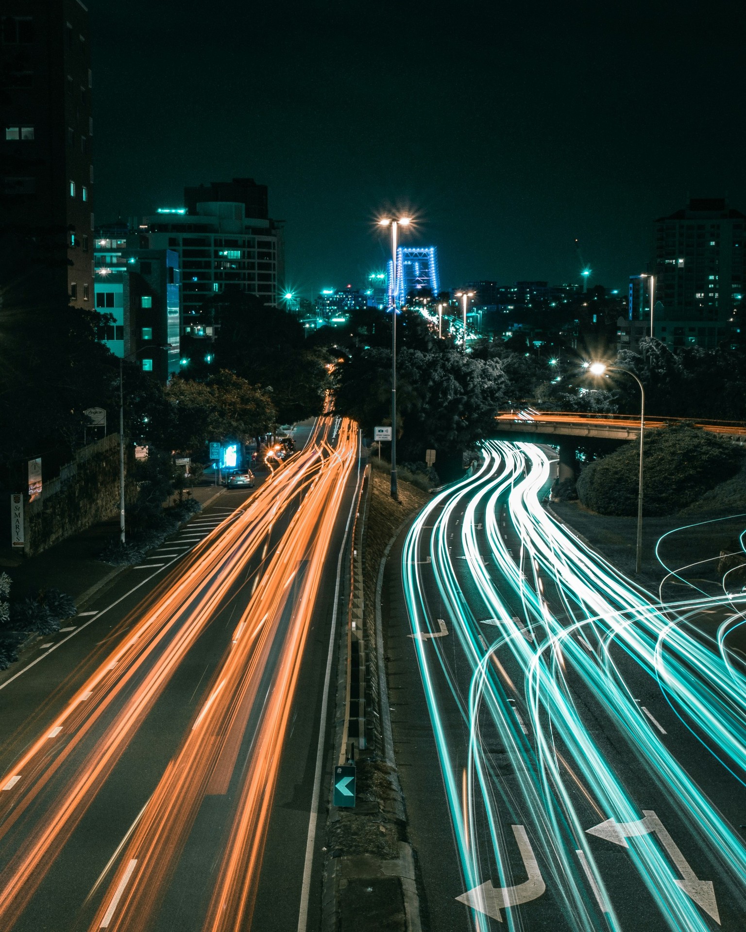 infrastructure, night Hintergrundbilder