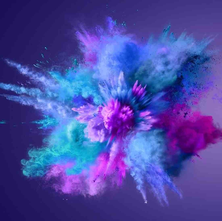 Colourfully filled