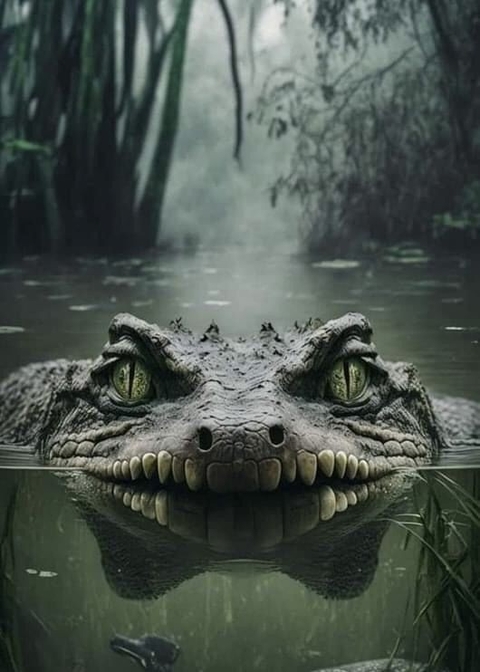 шпалери jaw, alligator