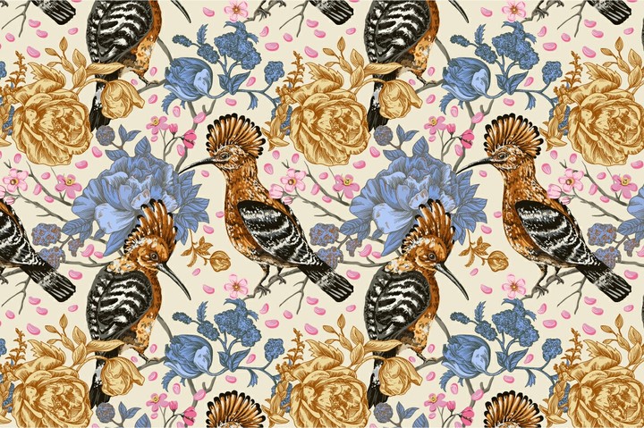 flowers and birds