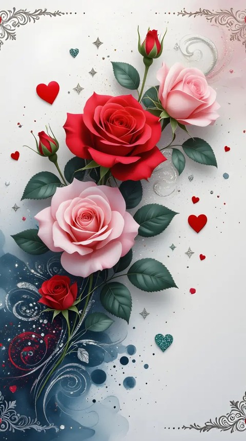 sfondi flower, red