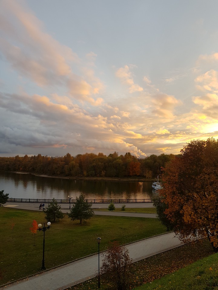 wonderful sunset in Yaroslavl