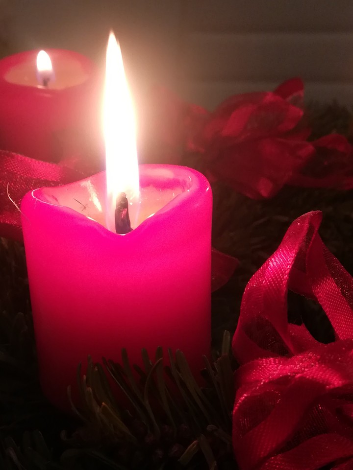 Christmas red candle