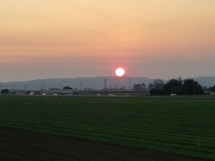Smoky sunset