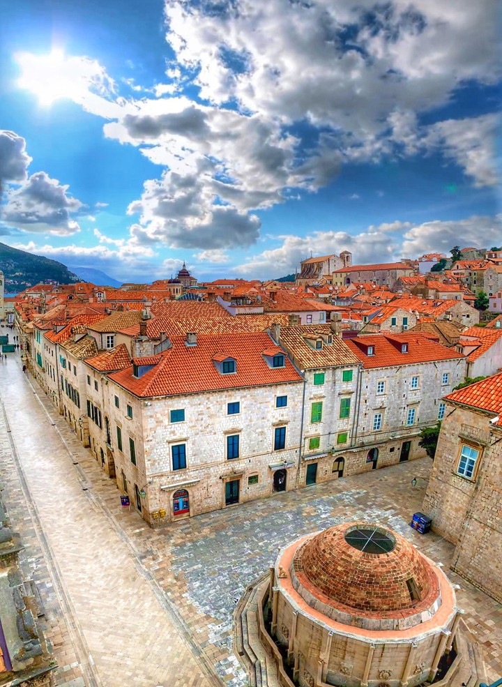 walls of the medieval town of old city Dubrovnik, Croatia