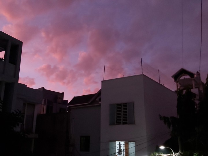 Novel sky in a local town